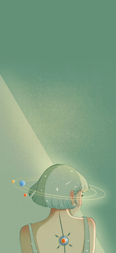 唯美绿色聊天背景
