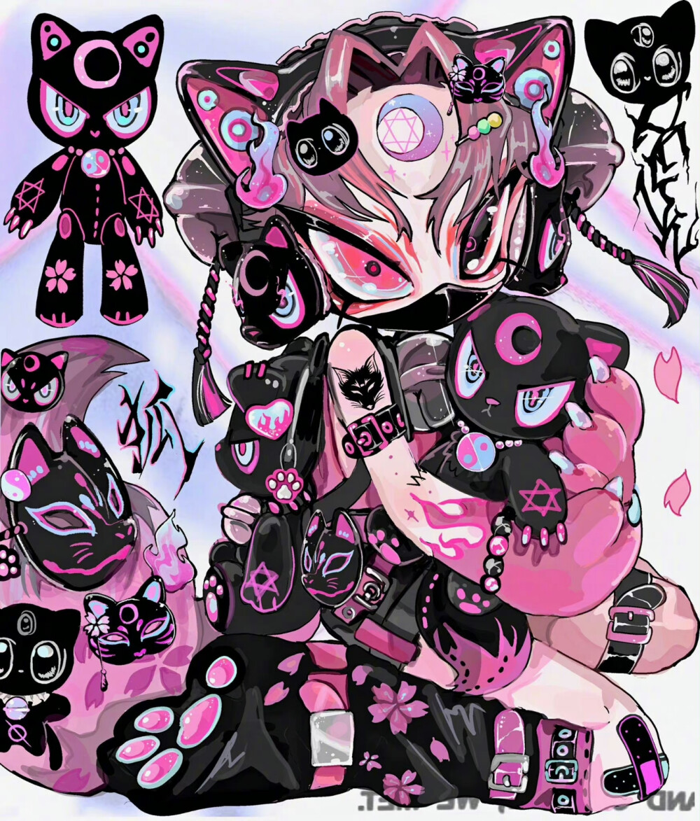 暗黑又可爱！
动漫插画参考 DevilΦ ​​​