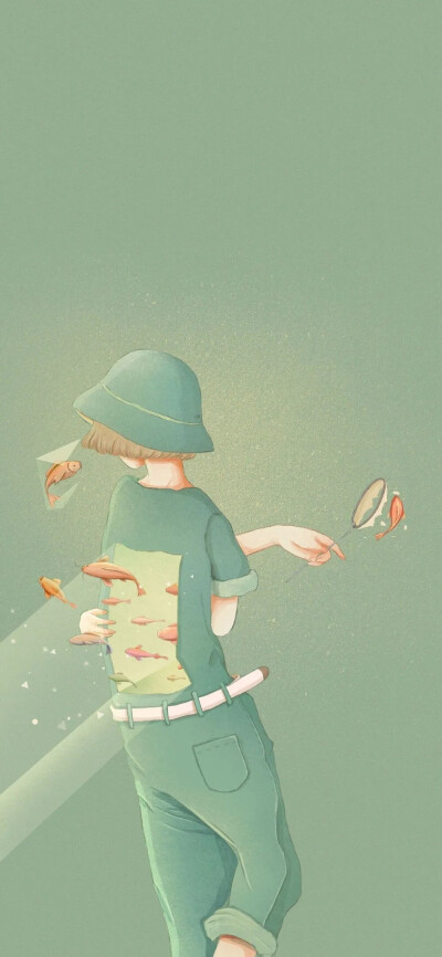 唯美绿色聊天背景
