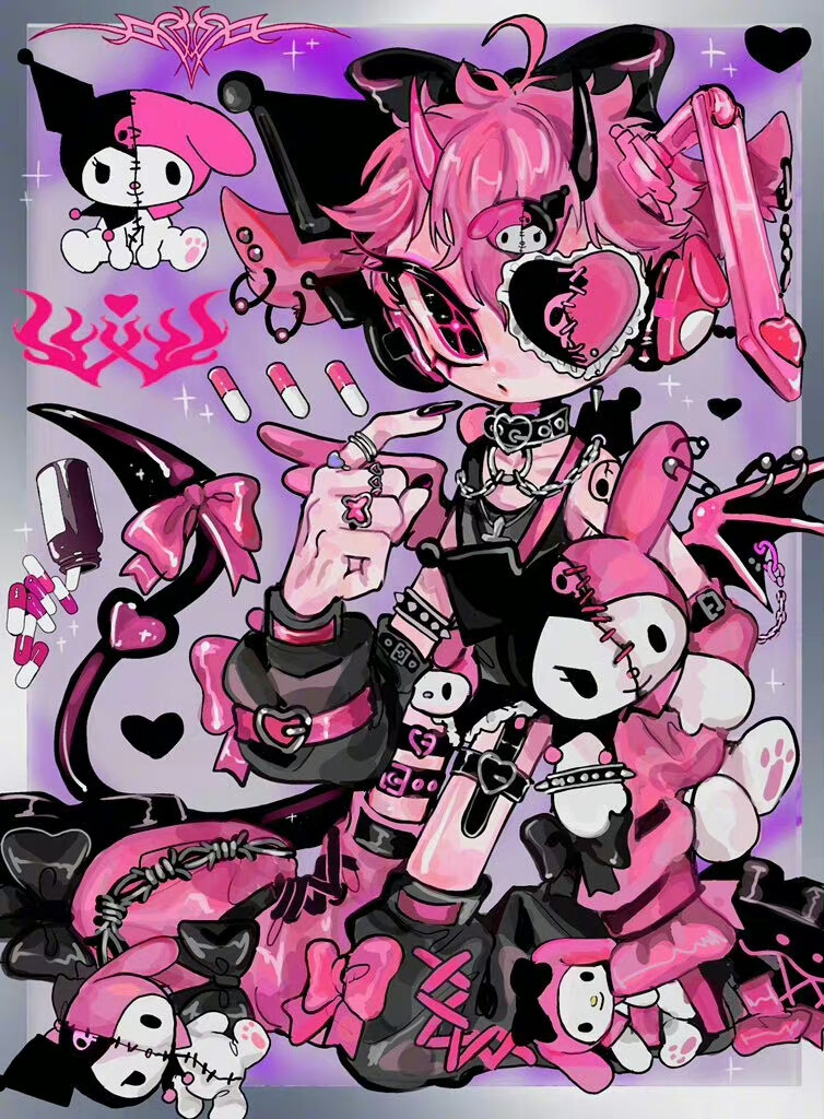 暗黑又可爱！
动漫插画参考 DevilΦ ​​​