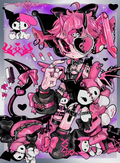暗黑又可爱！
动漫插画参考 DevilΦ ​​​