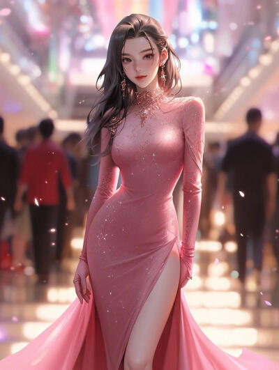 手绘美女