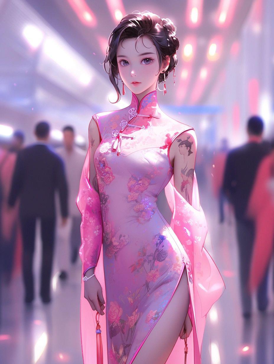 手绘美女