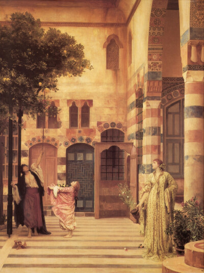 英国艺术家弗雷德里克·莱顿，又译洛德·莱顿（Frederic Leighton，1830~1896）绘画作品欣赏。