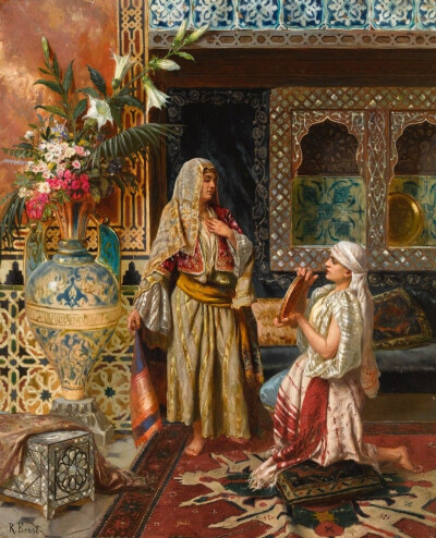 艺术家鲁道夫·恩斯特Rudolf Ernst (Austrian, 1854-1932) 绘画作品欣赏。
