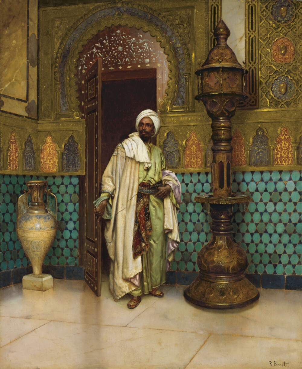 艺术家鲁道夫·恩斯特Rudolf Ernst (Austrian, 1854-1932) 绘画作品欣赏。
