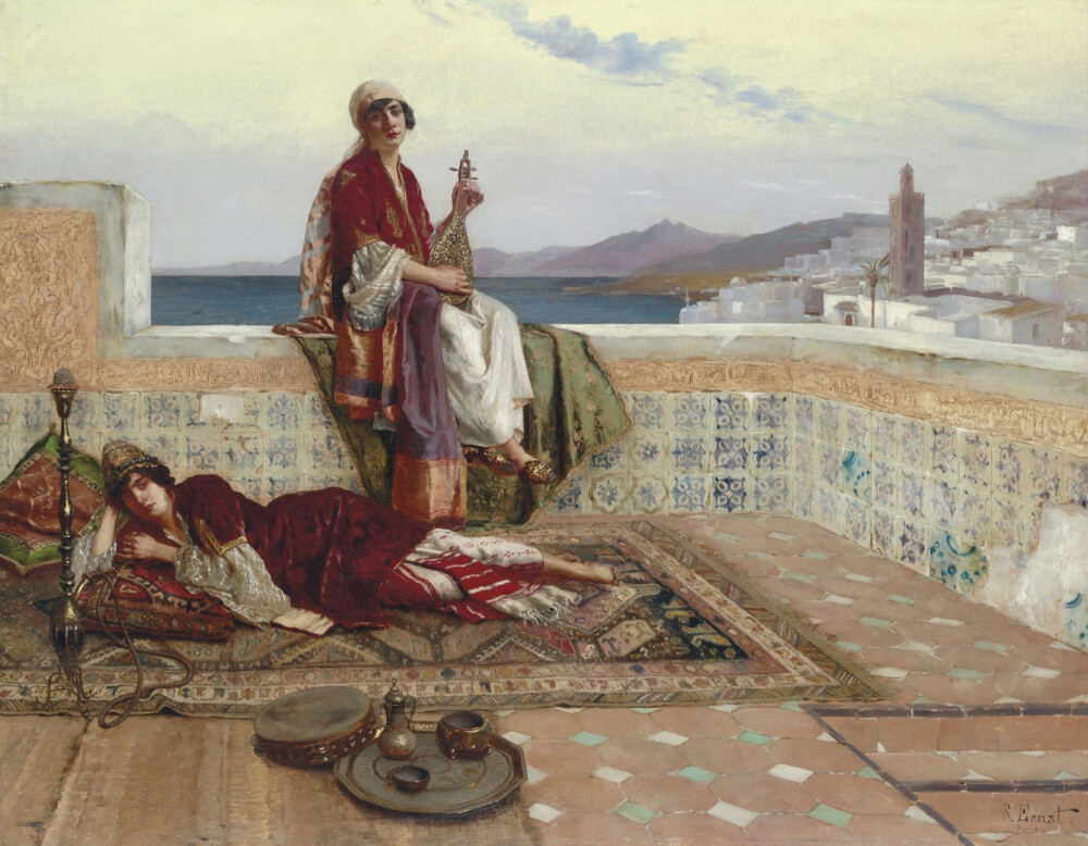 艺术家鲁道夫·恩斯特Rudolf Ernst (Austrian, 1854-1932) 绘画作品欣赏。
