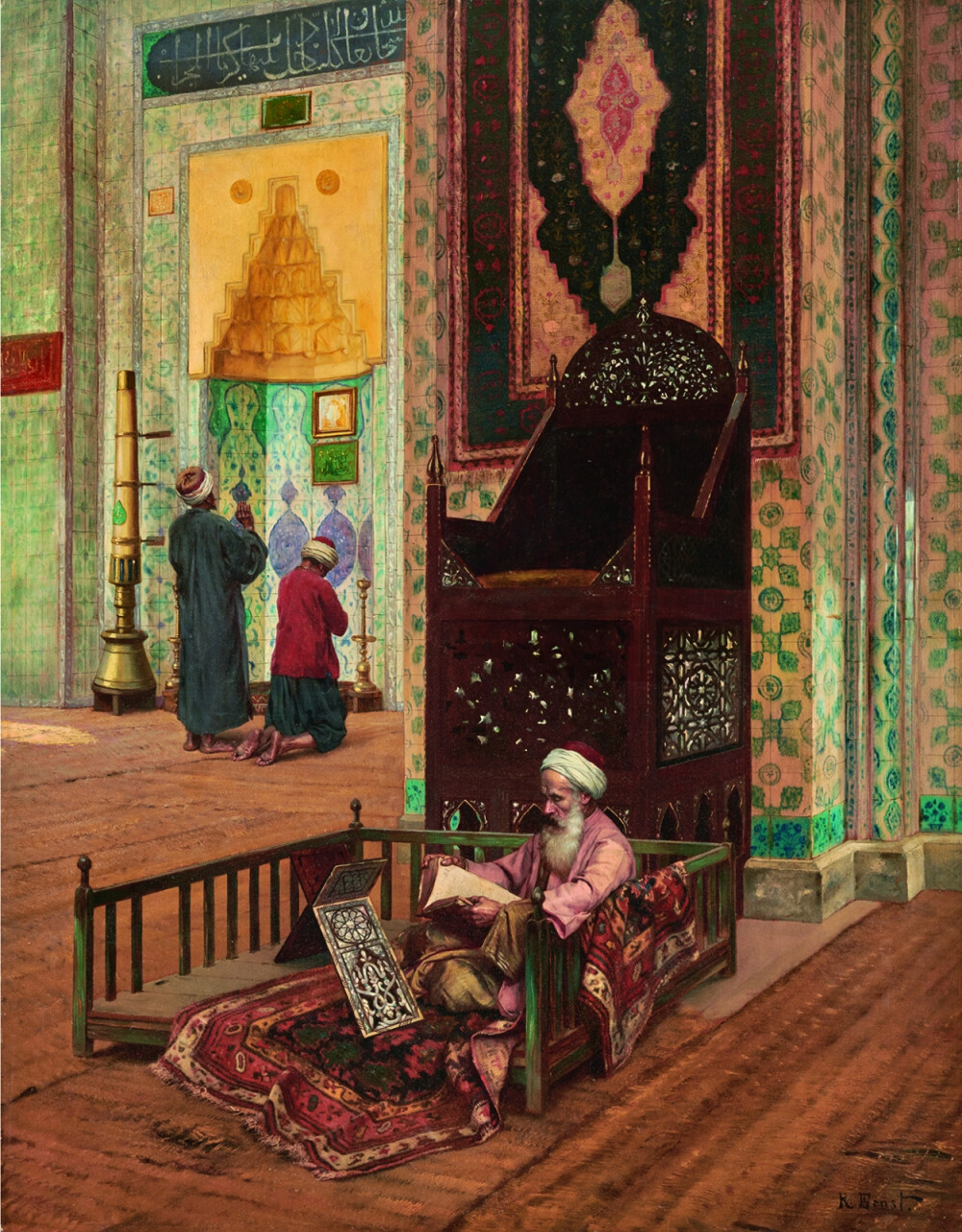 艺术家鲁道夫·恩斯特Rudolf Ernst (Austrian, 1854-1932) 绘画作品欣赏。
