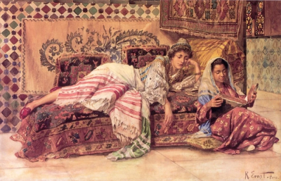 艺术家鲁道夫·恩斯特Rudolf Ernst (Austrian, 1854-1932) 绘画作品欣赏。
