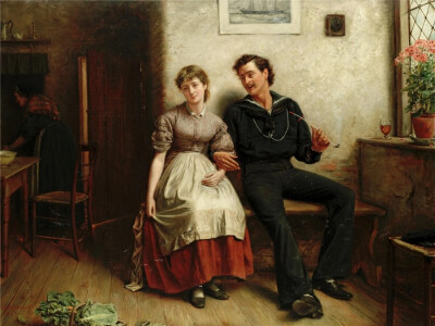 英国乔治·古德温（George Goodwin Kilburne）绘画作品欣赏。
