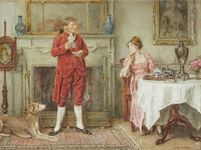 英国乔治·古德温（George Goodwin Kilburne）绘画作品欣赏。
