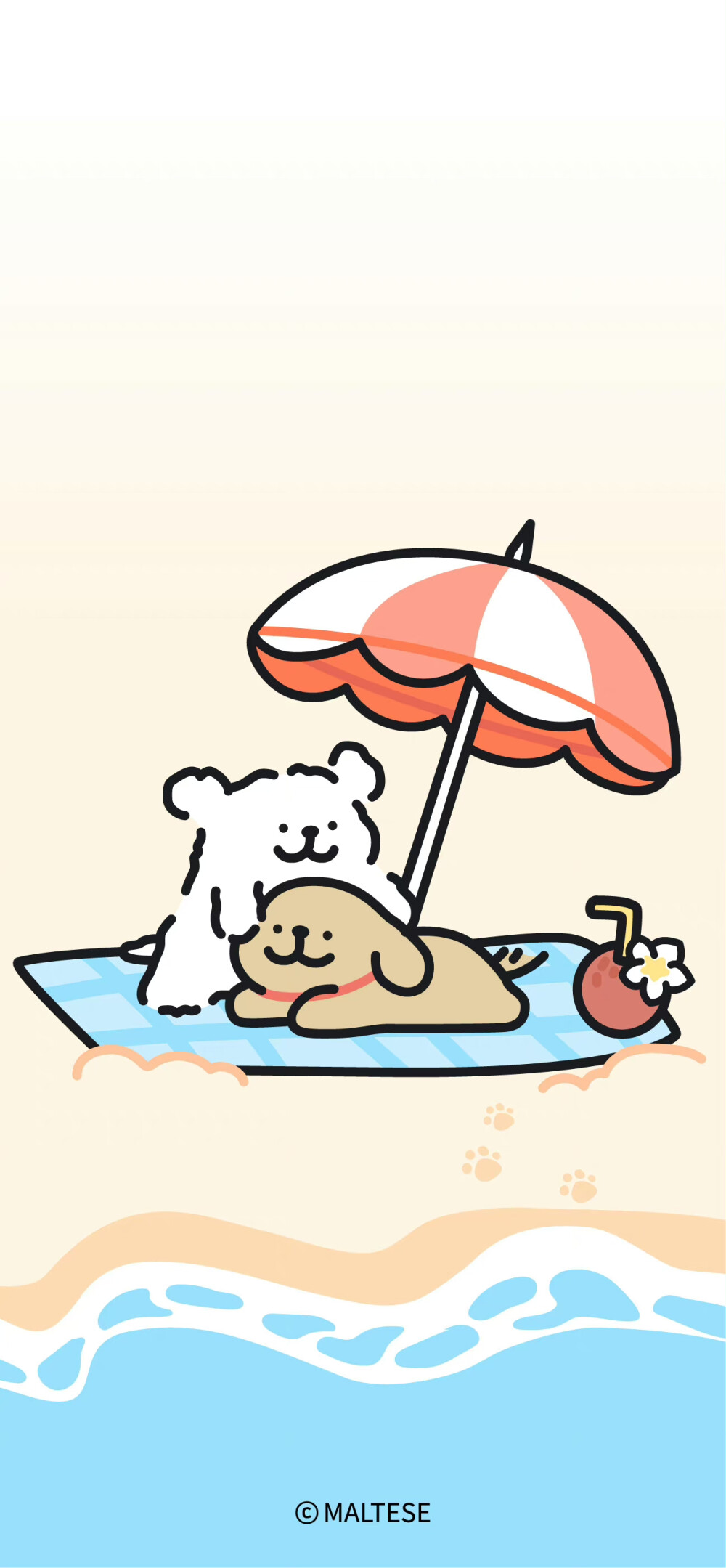 夏日小狗头像~
线条小狗马尔济斯头像
（图源微博@线条小狗Maltese）