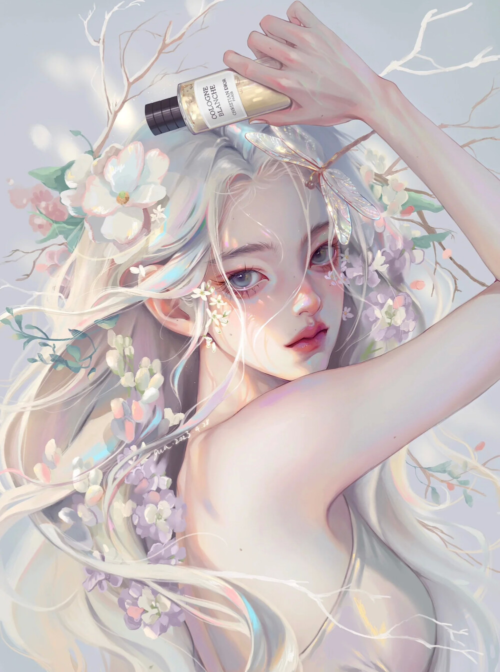 香水拟人插画头像
#插画分享##女生头像##闺蜜头像##小仙女#
画师：@gua老师