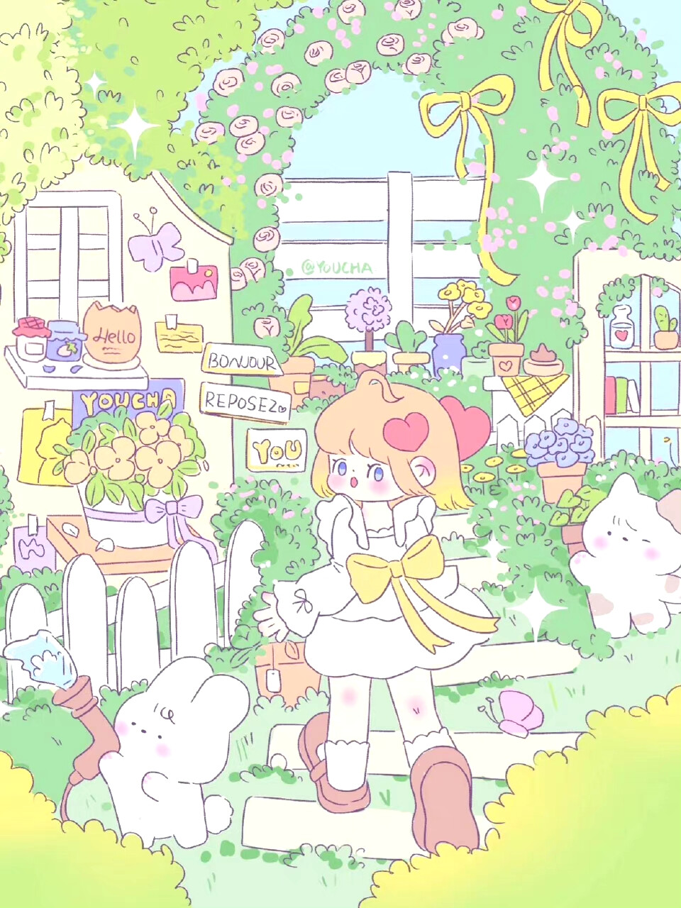 治愈插画竖屏ipad壁纸