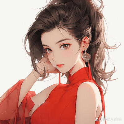 手绘美女