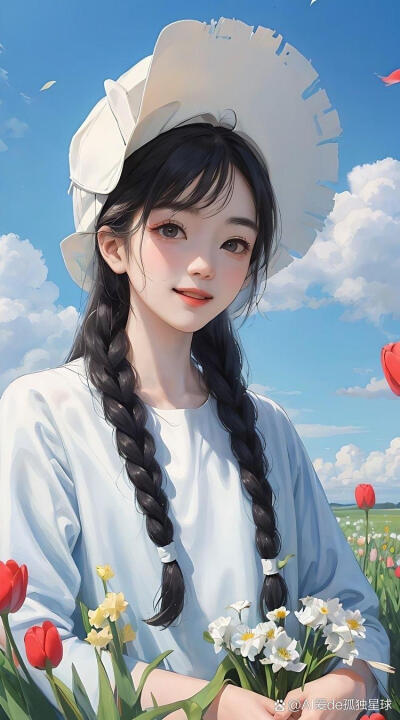 手绘美女