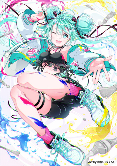 初音未来
画师：無糖。