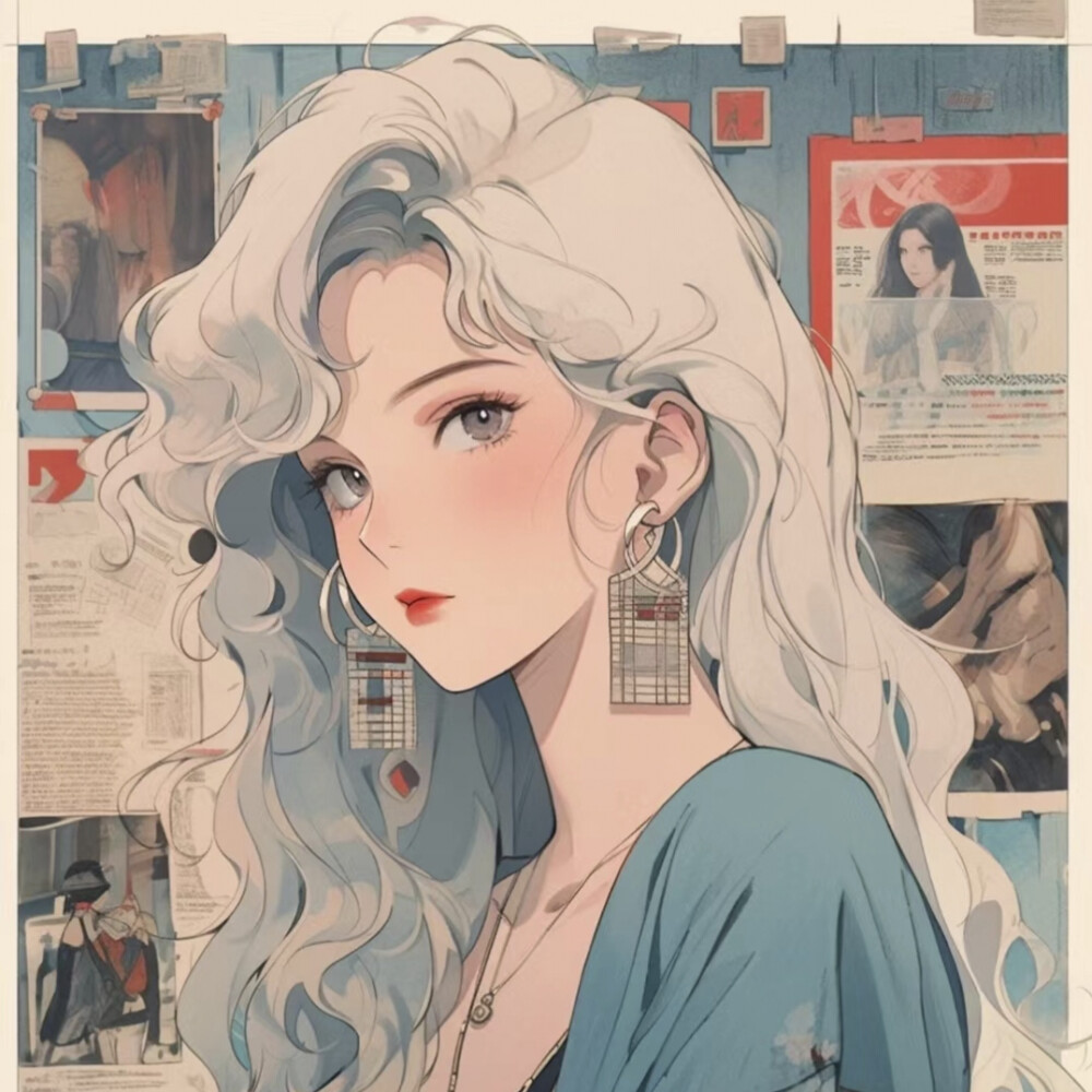 港风旧漫女头 复古 御姐