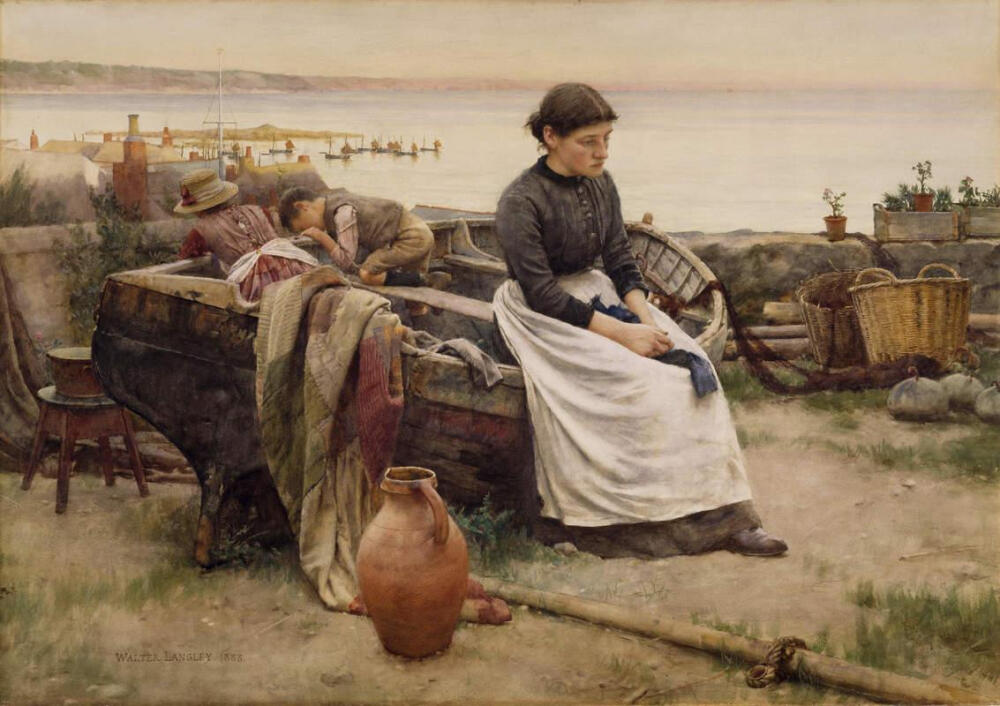 英国艺术家瓦尔特·兰利(Walter Langley)绘画作品欣赏。