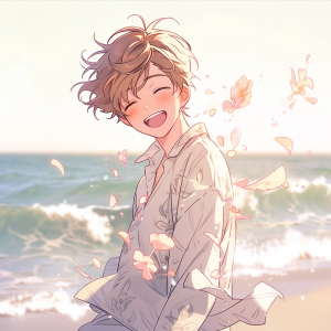 动漫男头|海边的治愈美少年 原创头像/禁转载