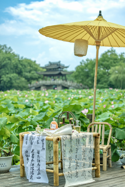 夏天撞上南墙 净慈寺的墙
湖山滚烫 荷风微醺钱塘
