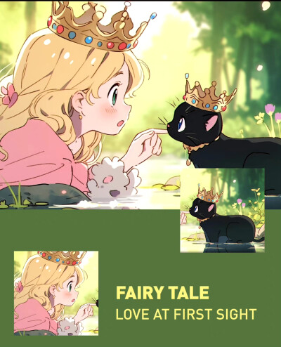公主与她的黑猫 | 童话情头 | 背景图 ​​​
