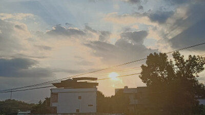 农村日落