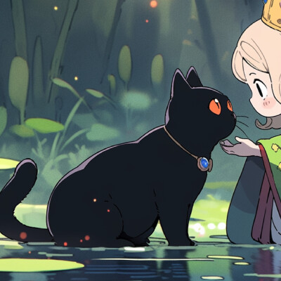 公主与她的黑猫 | 童话情头 | 背景图 ​​​