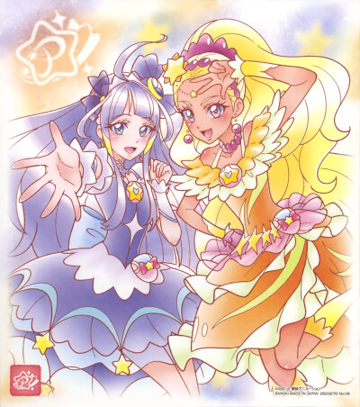 「Star☆Twinkle光之美少女」
香久矢圆香／Cure Selene（月亮天使）
天宫爱莲娜／Cure Soleil（太阳天使）