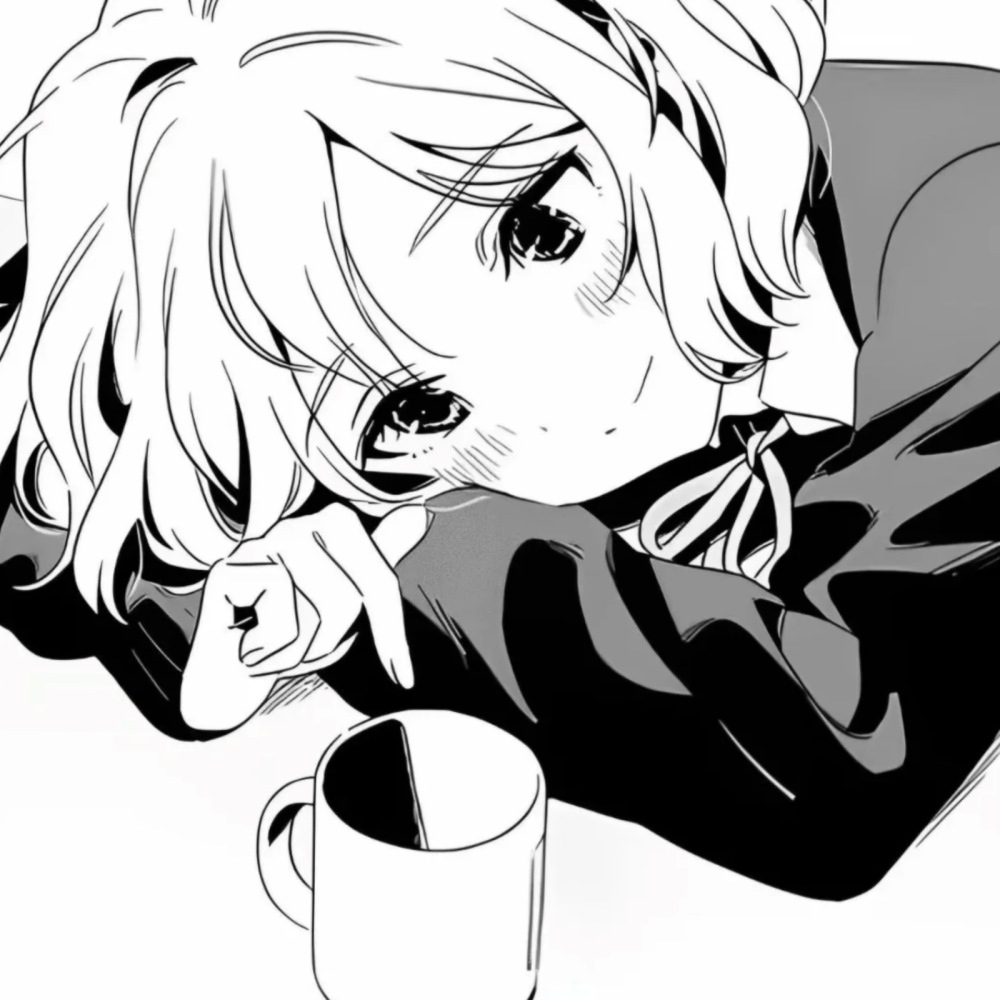 黑白动漫女头漫头