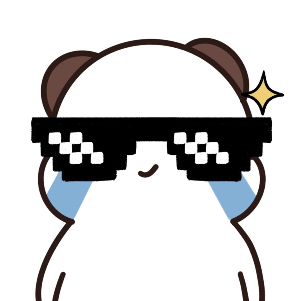 墨镜流泪小熊 已有素材图可自己添加墨镜哦!