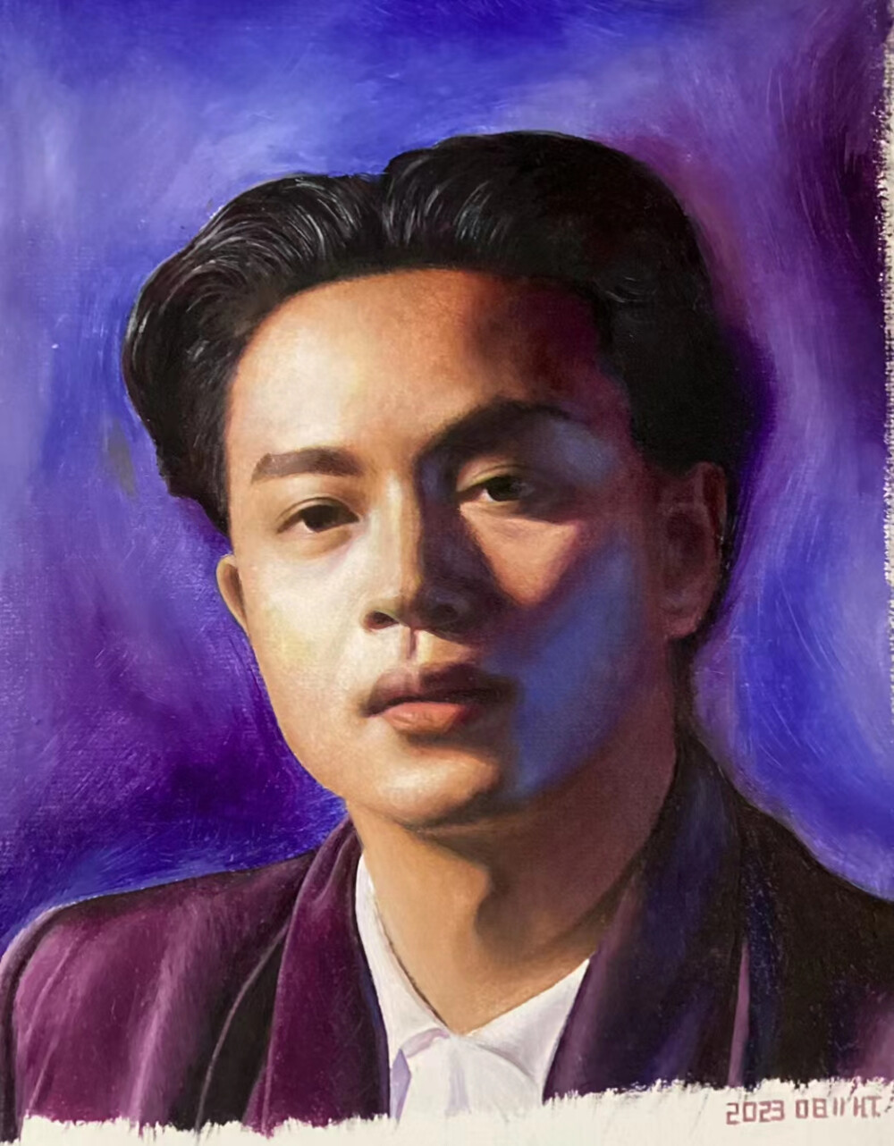 练习习作油画人像肖像张国荣哥哥Leslie Cheung