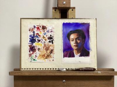 练习习作油画人像肖像张国荣哥哥Leslie Cheung