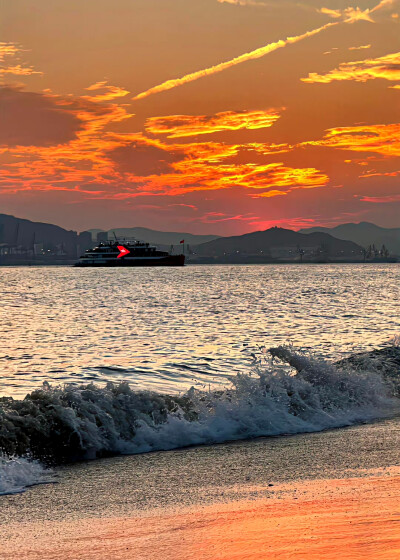 晚霞 落日 背景图