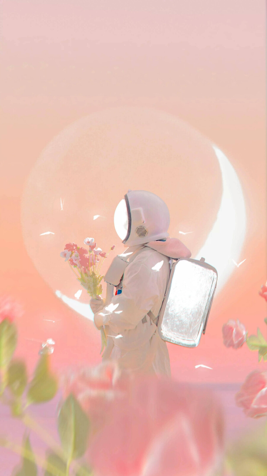 宇航员壁纸║想和你举行一场唯美梦幻的粉色婚礼