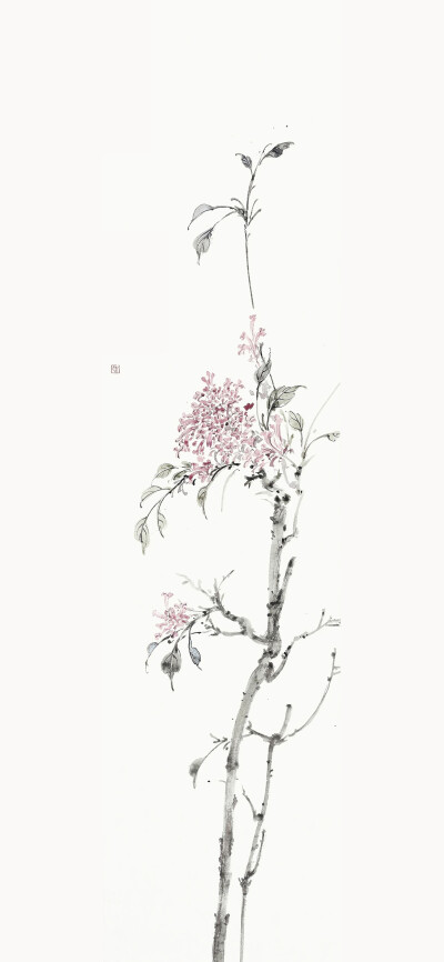 水彩画 中式壁纸