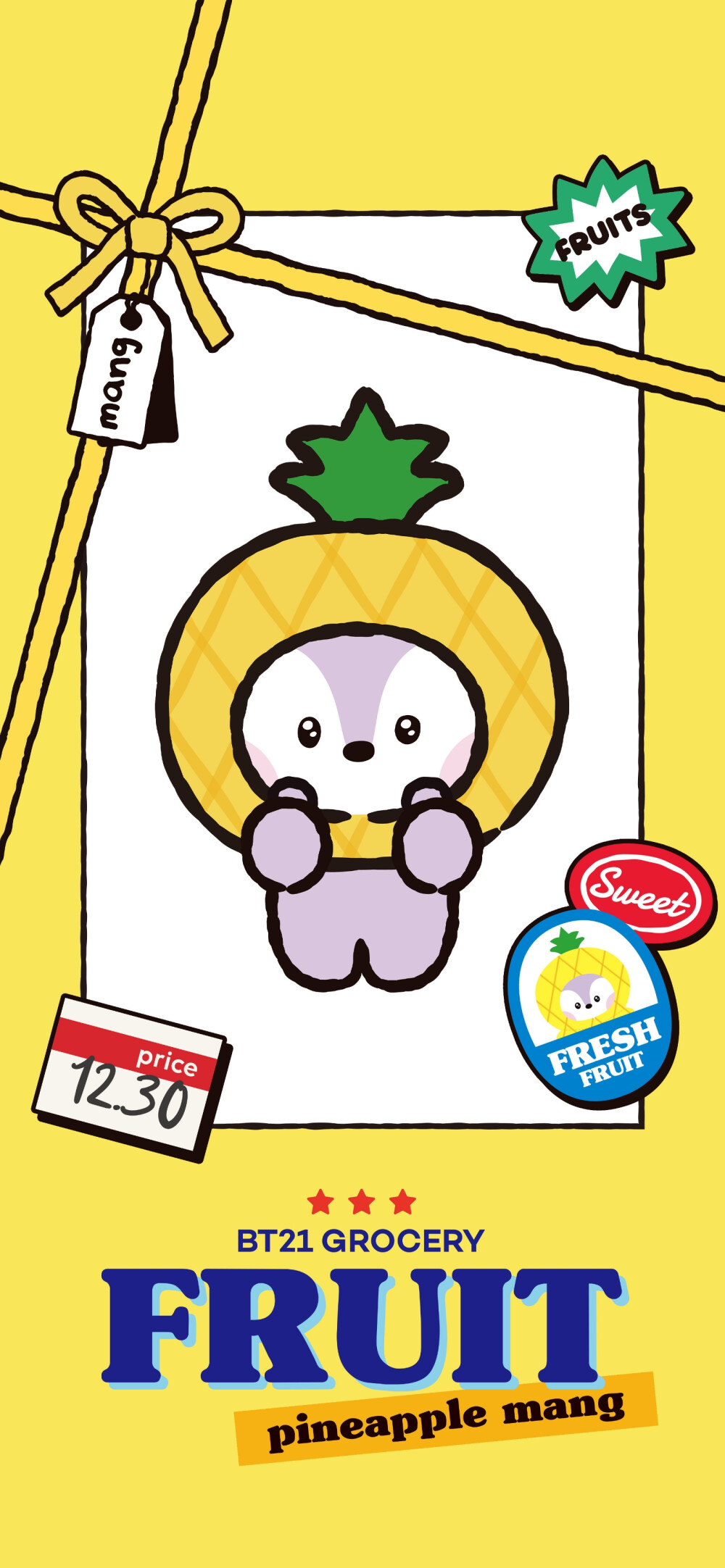 bt21 水果系列壁纸