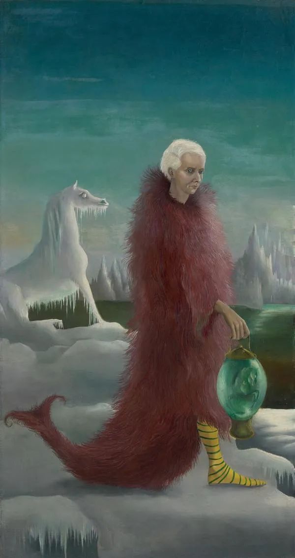 利奥诺拉·卡林顿《Portrait of Max Ernst》，布面油画，50.3×26.8cm，1939年