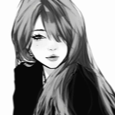 遇见她 如春水映梨花/黑白动漫女头 自由 小众感