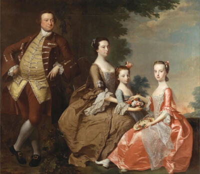 The Thistlethwayte Family / 1758 / Thomas Hudson（哈德逊）/ 现存于美国耶鲁大学英国艺术中心