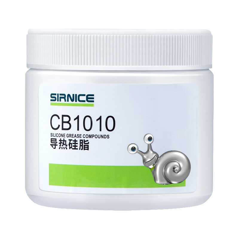 CB1010 导热硅脂俗称散热膏，是一种类似油脂的硅酮材料，大量填充导热金属氧化物，这种组合提高了导热性、低离油率和高温稳定性。该化合物在-50~200°C 的温度下能保持其性能的稳定。在此过程中，它有助于保持一个积极的散热片密封，以改善从电器/电子设备到散热片或底盘的传热，从而提高设备的整体效率。