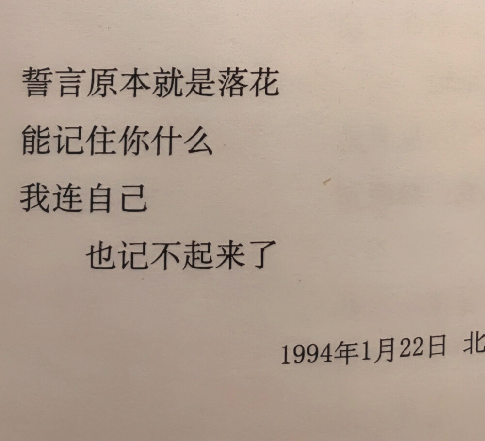 誓言本就是落花