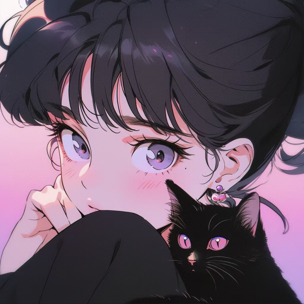 复古旧漫抱猫～