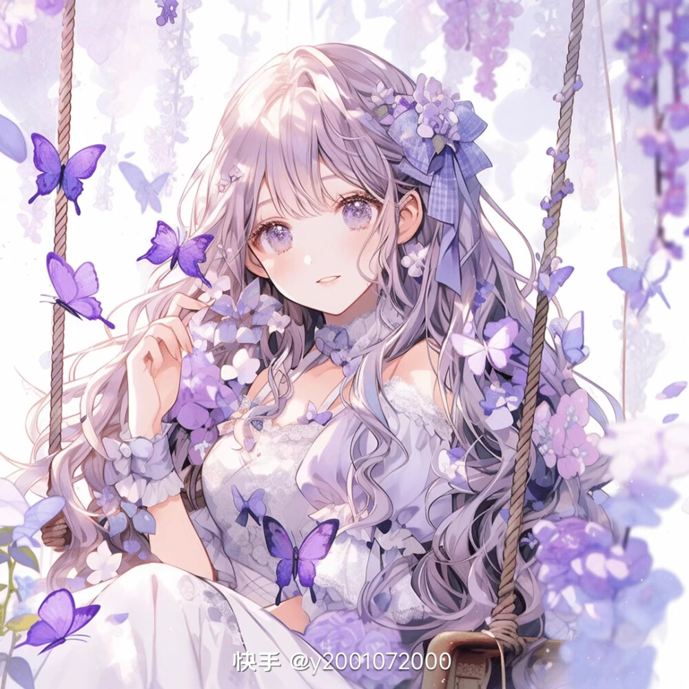 紫色系蝴蝶头像