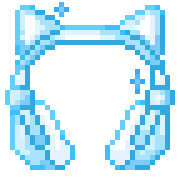 LINE：kawaii pixelart Emoji [light blue] ​​​