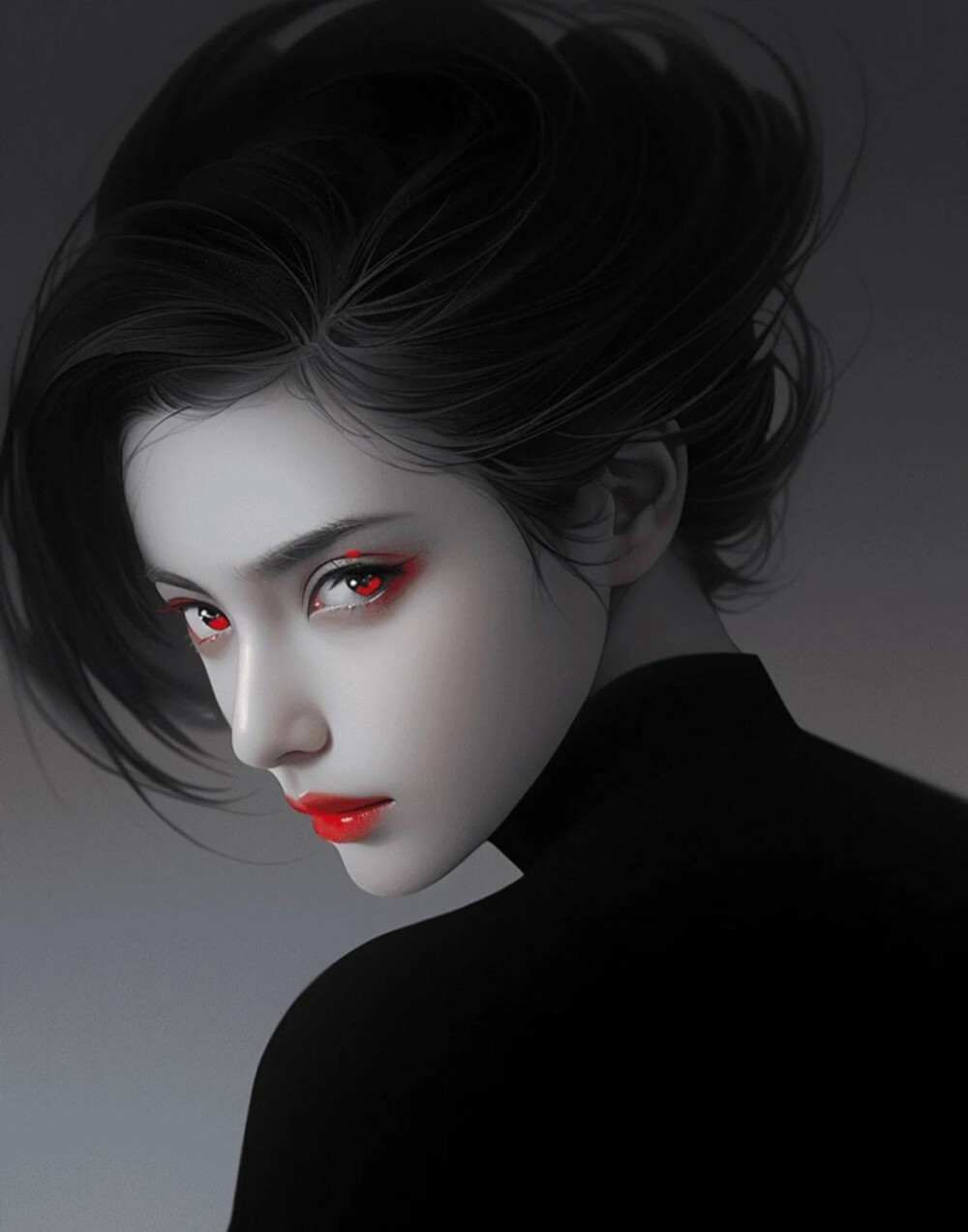 暗黑风格动漫人物头像