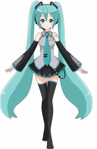 绿牡丹花精灵王初音未来