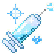 LINE：kawaii pixelart Emoji [light blue] ​​​