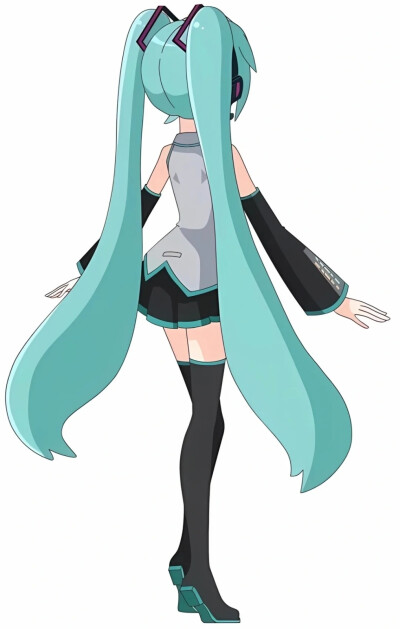 绿牡丹花精灵王初音未来