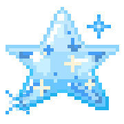 LINE：kawaii pixelart Emoji [light blue] ​​​